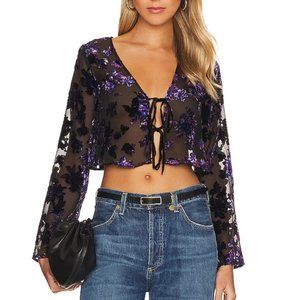 HOUSE OF HARLOW x REVOLVE Luelle Top in Black & Purple